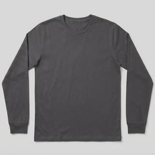 Image 1 of a product Charcoal Crew Neck Long Sleeve T-Shirt