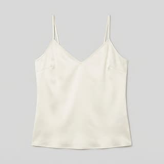 Image 1 of a product Ivory Silk-Satin V-Neck Camisole