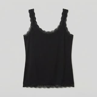 Image 1 of a product Black Lace-Trimmed Camisole