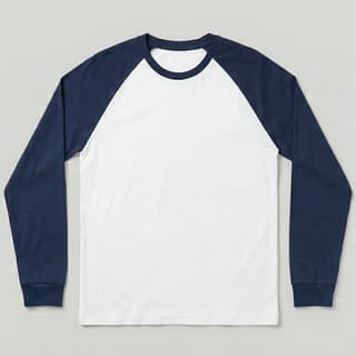 Image 1 of a product Navy/White Raglan Long Sleeve T-Shirt