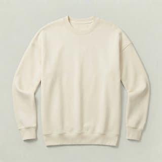 Image 1 of a product Cream Oversized Drop-Shoulder Sweatshirt