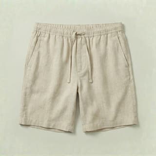 Image 1 of a product Oatmeal Linen Drawstring Shorts