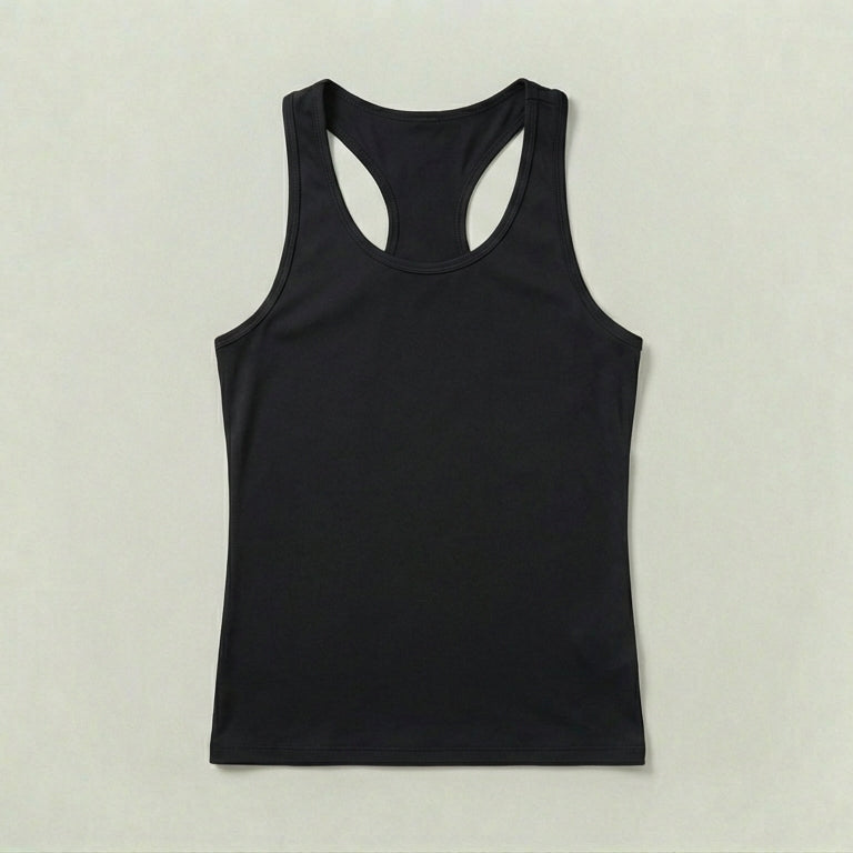Image 1 of Black Racerback Athletic Tank Top