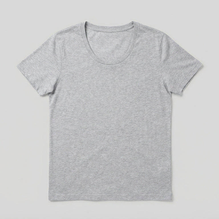 Heather Grey Scoop Neck T-Shirt